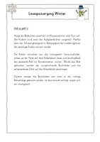 Vorschau - Arbeitsblätter - Lesespaziergang Winter für Klasse 2/3 - Seite 1