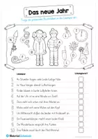 Vorschau - Arbeitsblätter - Lesespur zu Silvester (Neujahr) - Seite 1