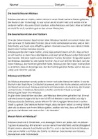 Vorschau - Arbeitsblätter - Arbeitsblatt: Die Geschichte vom Nikolaus – Lesen und Verstehen 🎅📚 - Seite 1