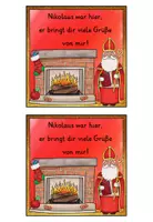 Vorschau - Mal- und Bastelvorlagen - Nikolausgruß zum Verschenken / Grußkarten Nikolaustag - Seite 2