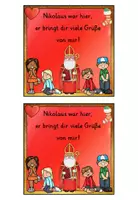Vorschau - Mal- und Bastelvorlagen - Nikolausgruß zum Verschenken / Grußkarten Nikolaustag - Seite 3