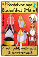Vorschau - Mal- und Bastelvorlagen - Nikolaus Bischof / Bastelvorlage Mitra Bischofshut - Deckblatt