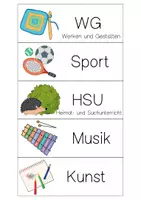 Vorschau - Fördermaterial/Inklusion - Stundenplan: Bildkarten und Hefteintrag - Seite 3