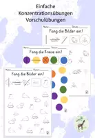 Vorschau - Arbeitsblätter - Konzentrationsübungen - Visuelle Wahrnehmung - Deckblatt
