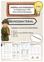 Vorschau - Arbeitsblätter - Addition und Subtraktion ZR 100 ohne Zehnerübergang - Übungsblätter - Deckblatt