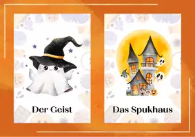Vorschau - Bildkarten - Halloween-Lernkarten - Deckblatt
