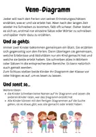Vorschau - Arbeitsblätter - Venn-Diagramm zu den Ferien (Erzähl- und Schreibanlass) - Seite 1