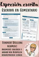 Vorschau - Arbeitsblätter - comentario schreiben: Argumente fundiert begründen - Deckblatt