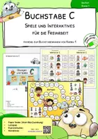 Vorschau - Stationenlernen - Buchstabe C - Spiele und Interaktives für die Freiarbeit und Stationen - Deckblatt