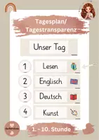 Vorschau - Poster - Classroom Management: Tagesplan/Tagestransparenz - Deckblatt