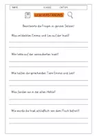 Vorschau - Arbeitsblätter - Leseverständnis 3. Klasse "Die verzauberte Insel" - Seite 1