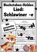 Vorschau - Anderer Materialtyp - Buchstaben-Helden: Schlawiner-e, Lied zum Schwa-Laut - Deckblatt