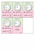 Vorschau - Stationenlernen - Lesespiel „Ich habe… wer hat…“ - Uhr - Dreiviertel Stunde - Spiel 5 „viertel vor 10“ - Seite 3