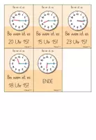 Vorschau - Stationenlernen - Lesespiel „Ich habe… wer hat…“ - Uhr - viertel Stunde - Spiel 2 - 2. Uhrzeit „21 Uhr 15“ - Seite 3