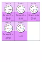 Vorschau - Stationenlernen - Lesespiel „Ich habe… wer hat…“ - Uhr - viertel Stunde - Spiel 4 - 2. Uhrzeit „21:15“ - Seite 3