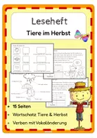 Vorschau - Arbeitsblätter - Materialpaket Leseheft Verben konjugieren lesen und malen - Seite 1