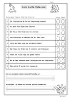 Vorschau - Arbeitsblätter - Hörverstehen, Zuhören und Malen Ostern, Ostereier Präpositionen. 1.Klasse, 2.Klasse, DaZ - Seite 2