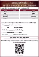 Vorschau - Arbeitsblätter - Englisch Test & Listening Comprehension - City of London (8) - Deckblatt