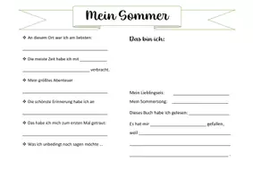 Vorschau - Anderer Materialtyp - Mein Sommer - Steckbrief für mehr Bindung mit deinen SuS - Seite 2