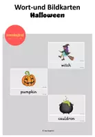 Vorschau - Bildkarten - Wort und Bildkarten Halloween - learninglotti - Deckblatt