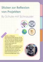Vorschau - Anderer Materialtyp - Sticker zur Reflexion von Projekten_Schule mit Schnauzer - Deckblatt