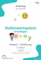Vorschau - Unterrichtsreihen - Hinführung zu den Grundlagen des Stellenwertsystems. - Deckblatt