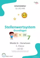 Vorschau - Arbeitsblätter - Vorwissen - Grundlagen Stellenwertsystem - Arbeitsblätter - Deckblatt