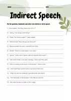 Vorschau - Arbeitsblätter - Indirect Speech: Arbeitsblatt - Deckblatt