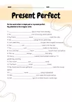 Vorschau - Arbeitsblätter - Present Perfect: Arbeitsblatt - Deckblatt