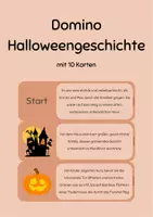 Vorschau - Stationenlernen - Domino Halloweengeschichte / Lesen - Seite 1