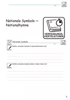Vorschau - Arbeitsblätter - Verfassungsviertelstunde Nationale Symbole Nationalhymne - Deckblatt