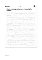 Vorschau - Arbeitsblätter - Rückendiktat Meine erste eigene Wohnung, A2/B1 - Seite 2