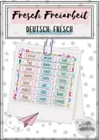 Vorschau - Stationenlernen - Fresch Wörter Zuordnung: Lernstation/ Freiarbeitsecke - Deckblatt