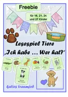 Vorschau - Spiele - Lesespiel Tiere - Ich habe ... Wer hat? - Deckblatt