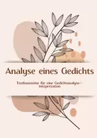 Vorschau - Arbeitsblätter - Textbausteine für eine Gedichtanalyse/-interpretation - Deckblatt