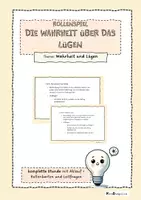 Vorschau - Arbeitsblätter - Ethik Rollenspiel - Die Wahrheit über das Lügen - Deckblatt