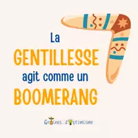 Aperçu - Affichage - Mantra Positif - La gentillesse est un boomerang - Page de couverture