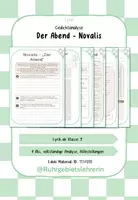 Vorschau - Unterrichtsreihen - Der Abend Novalis Romantik Gedichtanalyse - Deckblatt