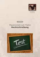 Vorschau - Test - Klassenarbeit zum Thema Rechtschreibung - Deckblatt