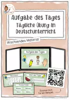 Vorschau - Interaktives Material - Aufgabe des Tages - Tägliche Übung im Deutschunterricht (Klasse 1) - Deckblatt