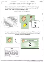 Vorschau - Interaktives Material - Aufgabe des Tages - Tägliche Übung im Deutschunterricht (Klasse 1) - Seite 1