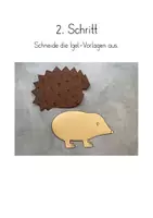 Vorschau - Mal- und Bastelvorlagen - Igel im Laubhaufen - Kunstunterricht - Seite 3
