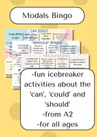 Vista previa - Juegos / Gamificación - Modals Bingo (can, could, should) - Fun ESL Classroom Game - Portada