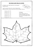 Vorschau - Arbeitsblätter - Herbstfensterbilder gestalten mit Rechen-Mal-Blättern zum Einmaleins - Seite 2