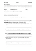 Vorschau - Stundenentwürfe - Klausur_Rechtschreibung und Grammatik - Deckblatt