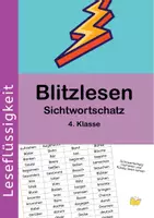 Vorschau - Arbeitsblätter - Leseflüssigkeit – Blitzlesen Sichtwortschatz Klasse 4 - Deckblatt