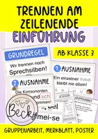 Vorschau - Poster - Trennen am Zeilenende (Einführung, Merkeintrag, Poster, Schreibsilben) - Deckblatt