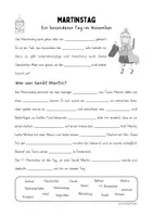 Vorschau - Arbeitsblätter - Lese- und Lückentext - Sankt Martin - Seite 3