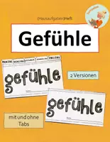 Vorschau - Arbeitsblätter - Gefühle_Hausaufgabenheft - Deckblatt