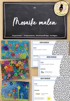 Vorschau - Mal- und Bastelvorlagen - Malvorlage: Mosaike malen (Mosaik/Mosaikbilder) - Deckblatt